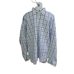 Size XXL Tommy Hilfiger blue and white plaid button up dress shirt